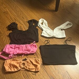 🌿SHEIN 5-pack of tanks/crop tops - size S🌿